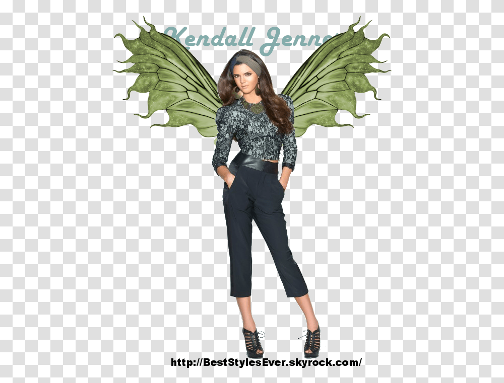 Kendall Jenner O1 Pink Fairy Wings, Female, Person, Blonde Transparent Png