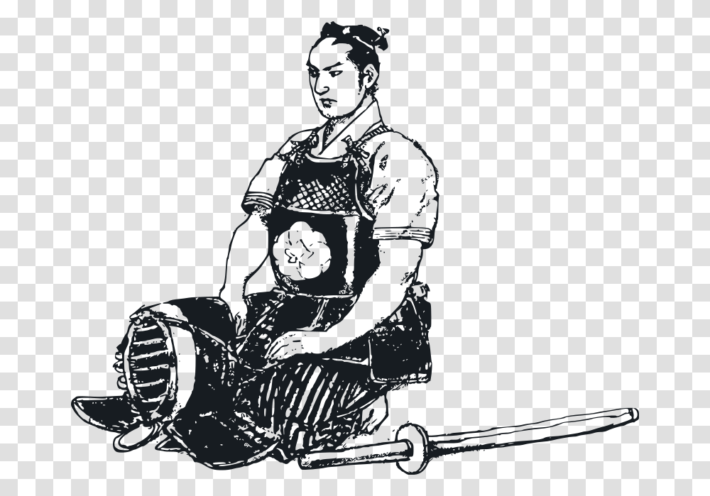 Kendoman, Sport, Person, Kneeling, Head Transparent Png