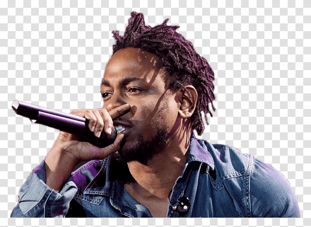 Kendrick Lamar On Stage Kendrick, Person, Microphone, Electrical Device, Musician Transparent Png