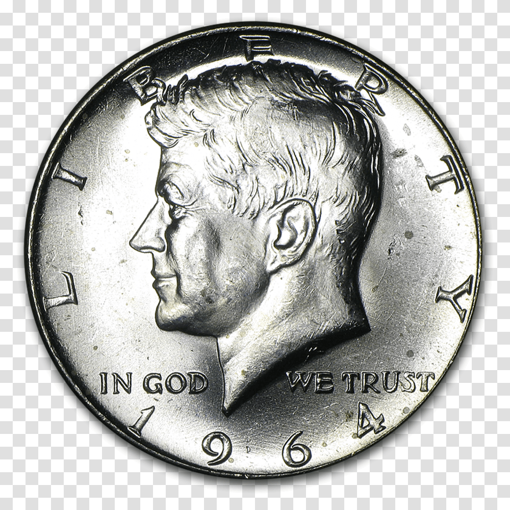 Kennedy Half Dollar 1964 In Bag Cheap, Coin, Money, Nickel, Person Transparent Png