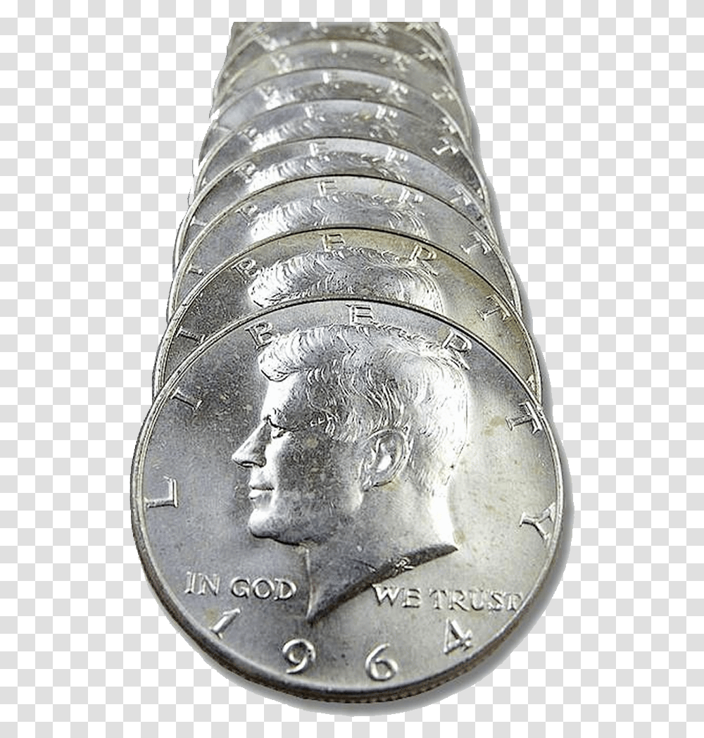 Kennedy Half Dollar 20 Coin Rolls Silver, Money, Helmet, Apparel Transparent Png