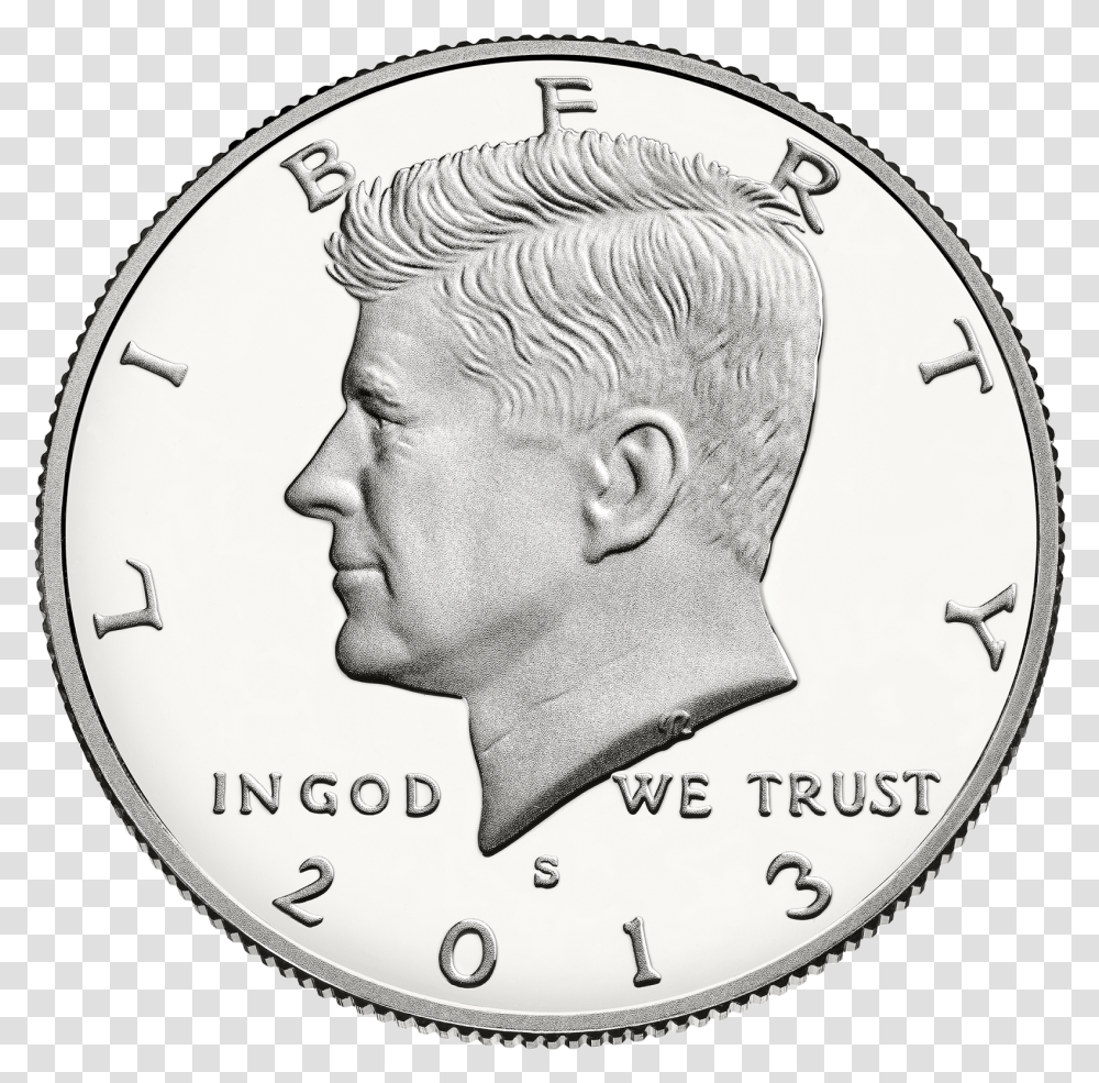 Kennedy Half Dollar 2019, Coin, Money, Dime, Person Transparent Png