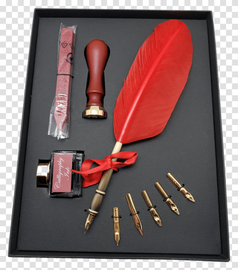 Kentaur Sk Calligraphy Pen Set With Red Quill Pen Trowel, Bottle, Ink Bottle, Wax Seal Transparent Png