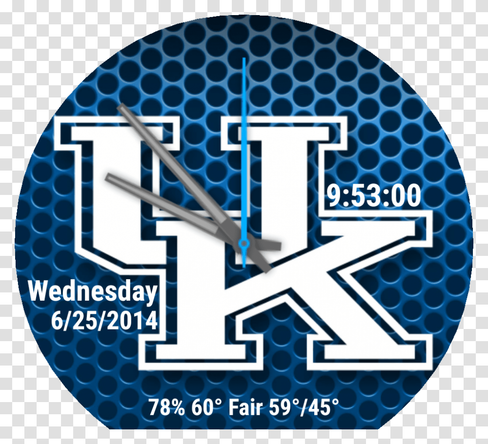 Kentucky Wildcats Logo Kentucky Basketball Team Logo, Analog Clock, Wall Clock, Trademark Transparent Png