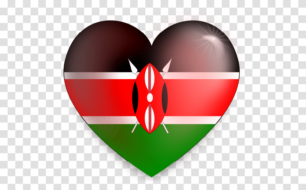 Kenyan Flag Heart Vector Image, Balloon, Logo, Trademark Transparent Png