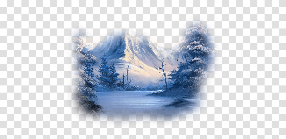 Kep Pngkekpng 560427 Scenery Background Landscape Red Bird In Winter, Nature, Outdoors, Ice, Mountain Transparent Png