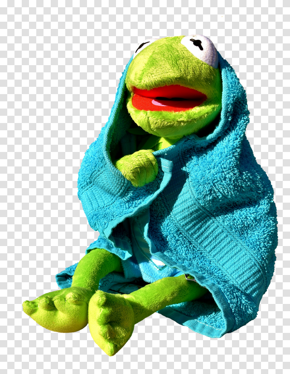 Kermit Frog Towel Dry Funny, Bath Towel, Plush, Toy, Head Transparent Png