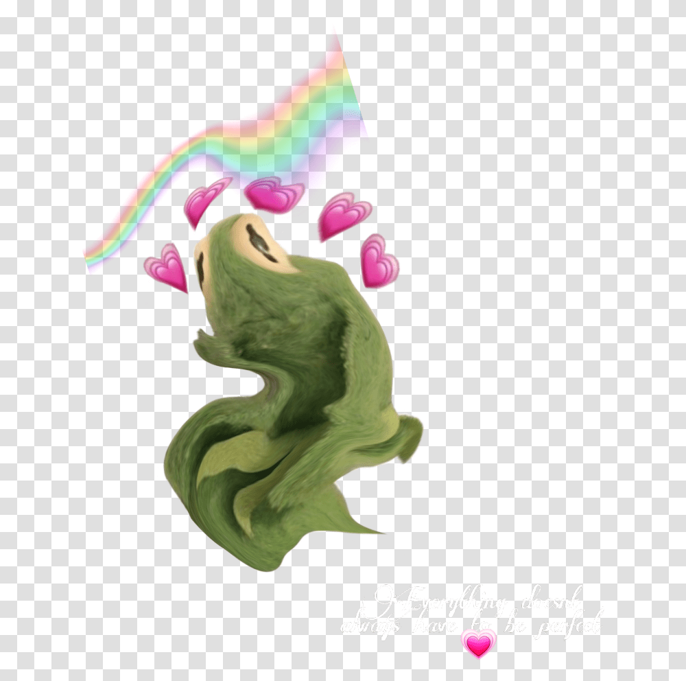 Kermit Notperfect Rainbow Hearts True Frog, Amphibian, Wildlife, Animal, Bird Transparent Png