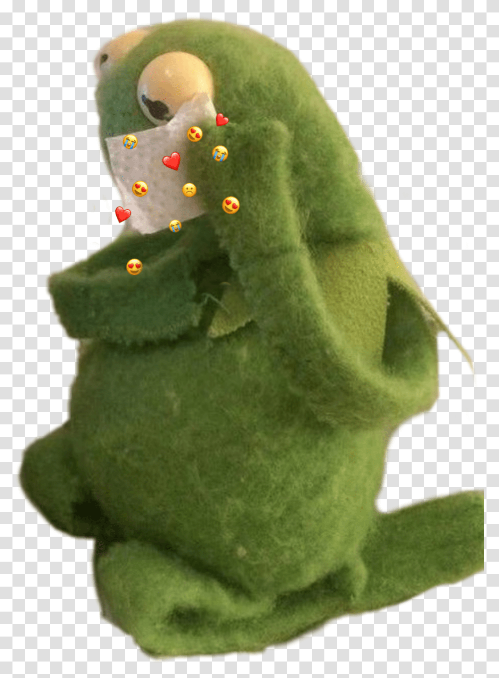 Kermit Sad In Bed Meme, Plush, Toy, Snowman, Outdoors Transparent Png
