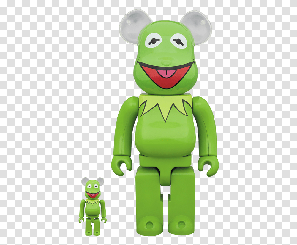 Kermit The Frog Bearbrick, Toy, Green, Animal, Figurine Transparent Png