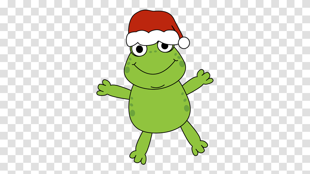 Kermit The Frog Christmas Clipart Frog Wearing A Santa Hat, Wildlife, Animal, Amphibian Transparent Png