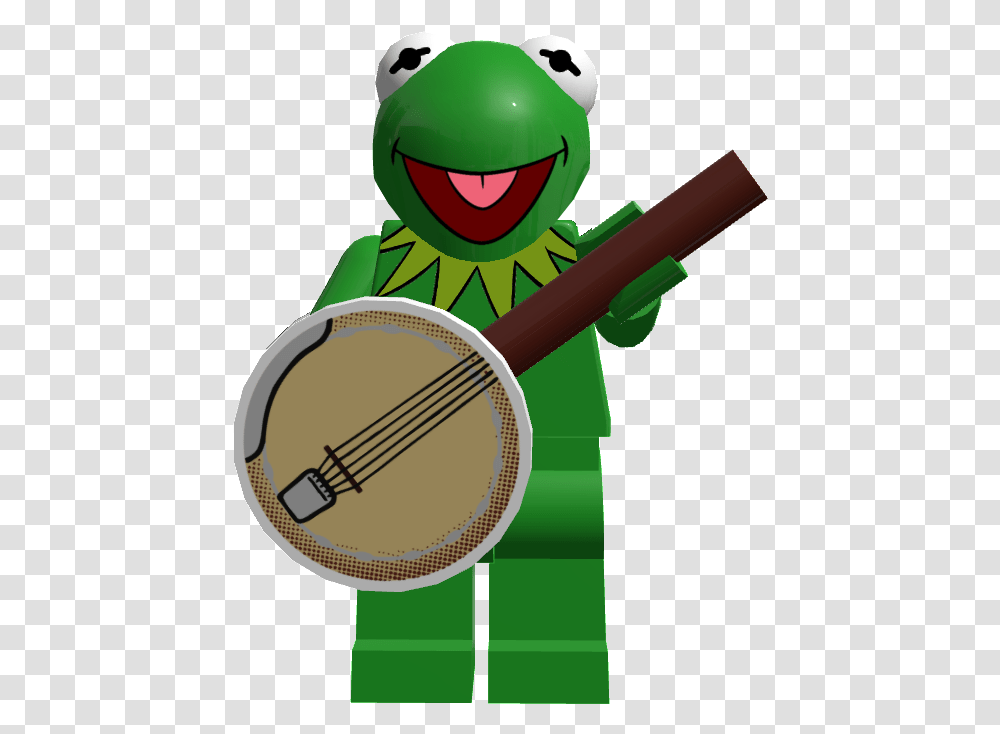 Kermit The Frog Lego Kermit The Frog, Leisure Activities, Banjo, Musical Instrument, Toy Transparent Png