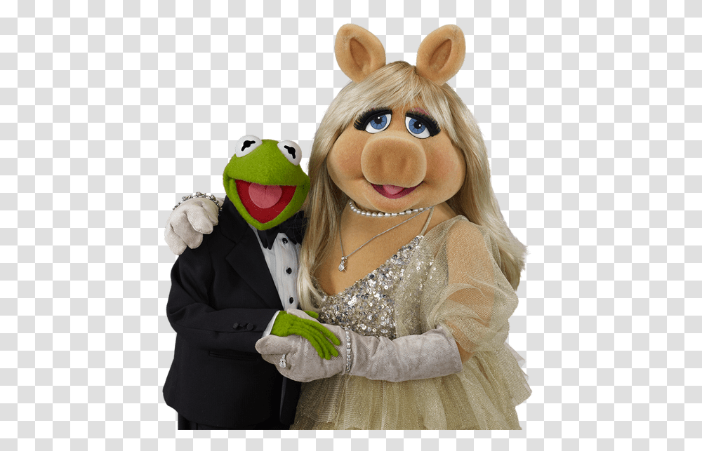 Kermit The Frog Miss Piggy And Kermit, Toy, Figurine, Doll, Person Transparent Png