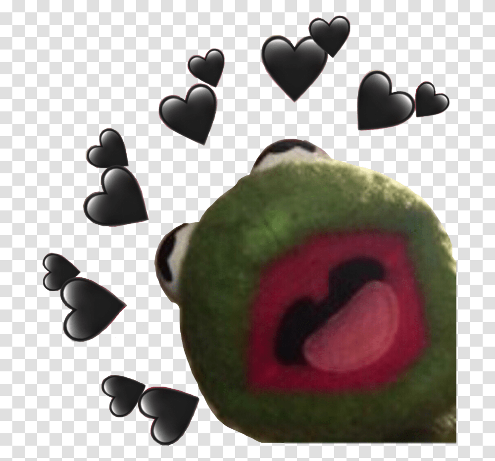 Kermit Tumblr Black Hearts Trend Use It Kermit The Frog Hearts, Plant, Birthday Cake, Dessert, Food Transparent Png