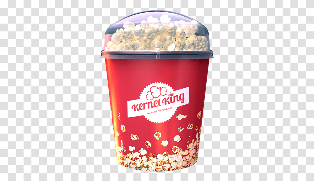 Kernel King Bucket With Lid Popcorn, Food, Dessert, Cream, Creme Transparent Png