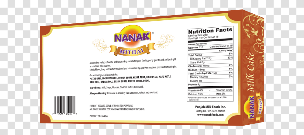 Kesar Katli Nutrition, Label, Paper, Flyer Transparent Png