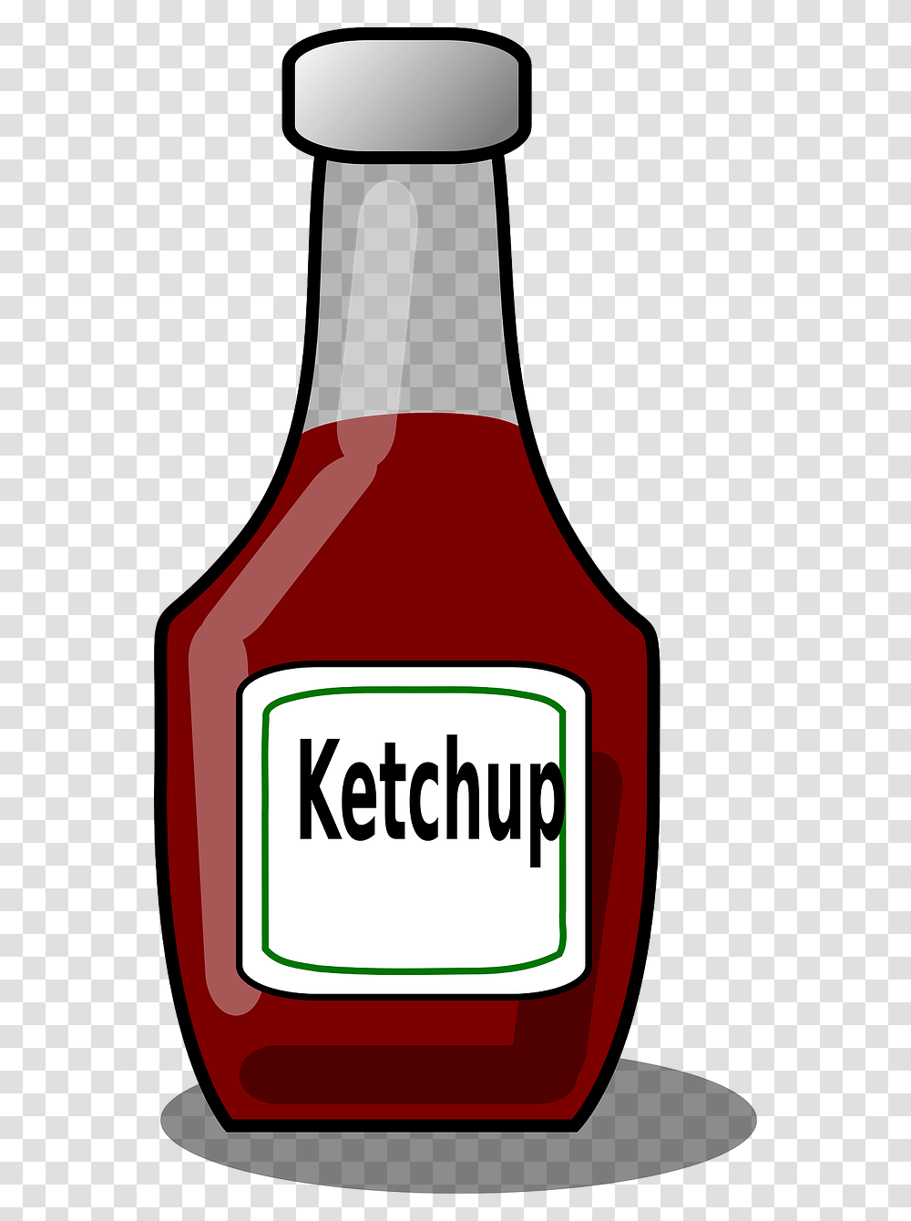 Ketchup Bottle Clipart, Food, Label Transparent Png