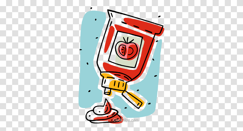 Ketchup Condiments Royalty Free Vector Clip Art Illustration, Poster, Advertisement, Robot Transparent Png