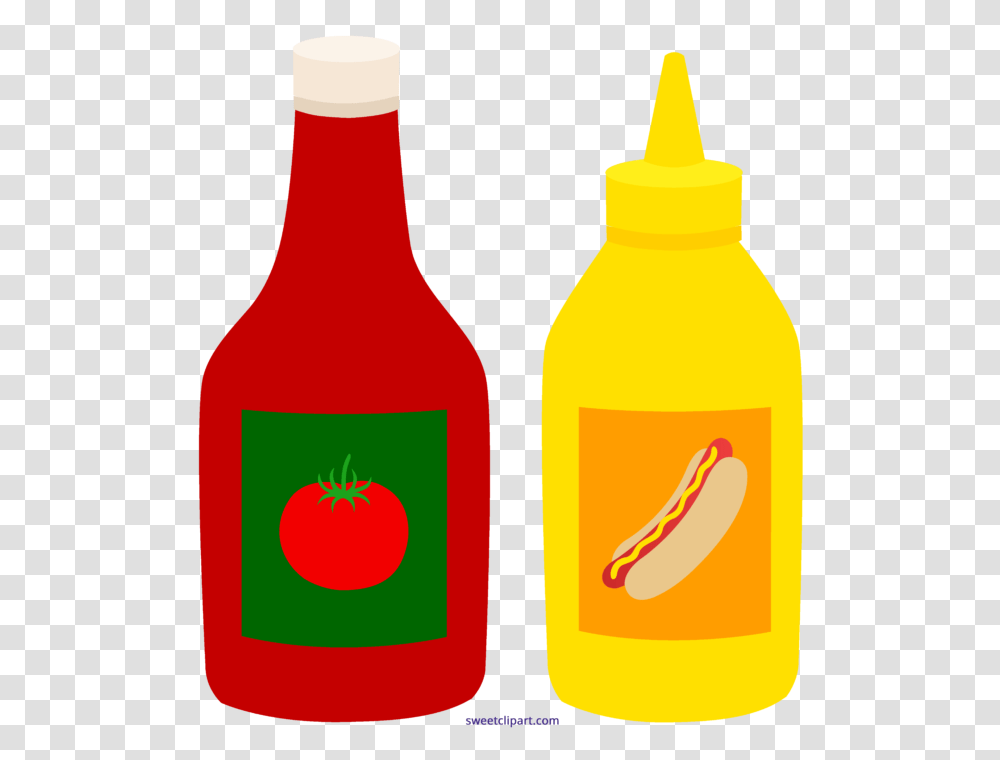 Ketchup Mustard Bottles Clipart, Juice, Beverage, Drink, Food Transparent Png