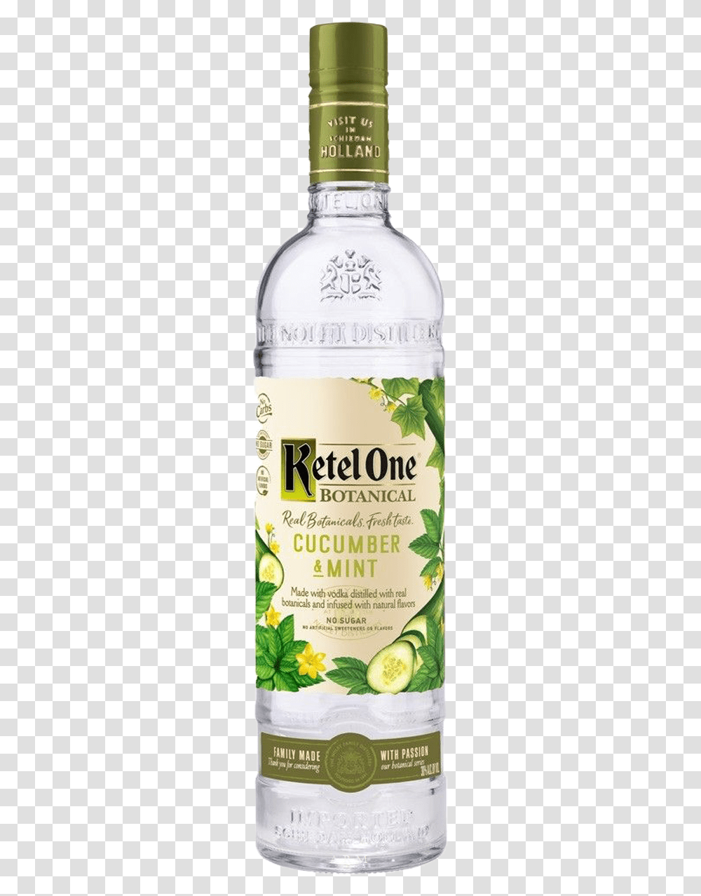 Ketel One Cucumber Mint, Liquor, Alcohol, Beverage, Label Transparent Png