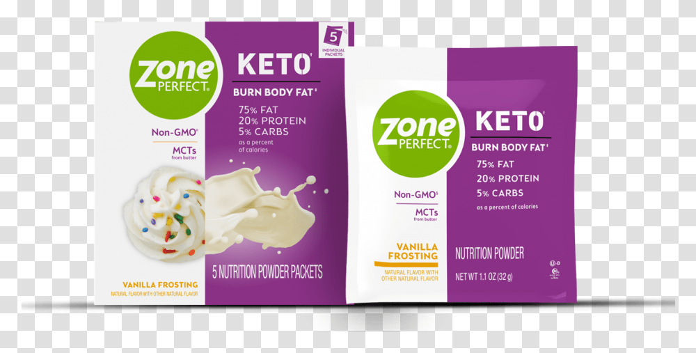 Keto Powder Vanilla Frosting Zone Perfect Vanilla Frosting, Poster, Advertisement, Flyer, Paper Transparent Png