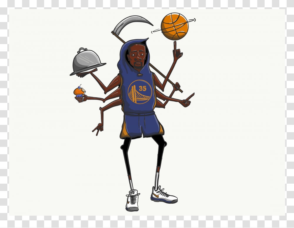 Kevin Durant Fan Art, Person, People, Team Sport, Costume Transparent Png