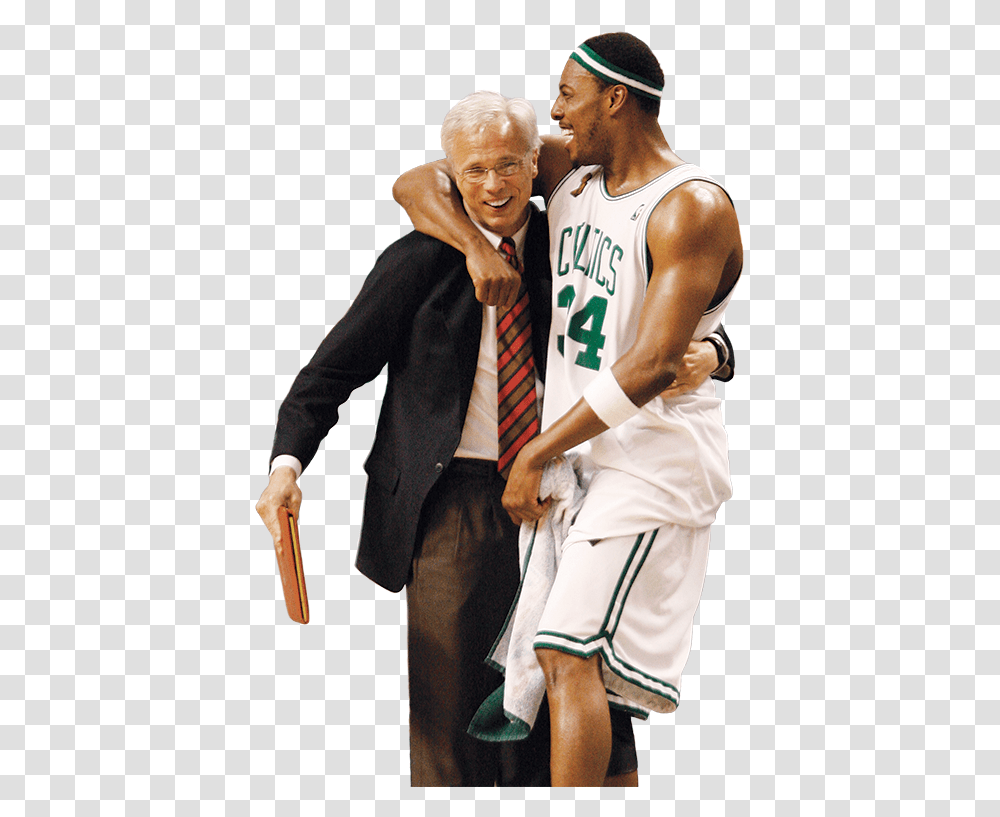 Kevin Eastman And Paul Pierce Kevin Eastman Coach La Clippers, Tie, Person, People Transparent Png