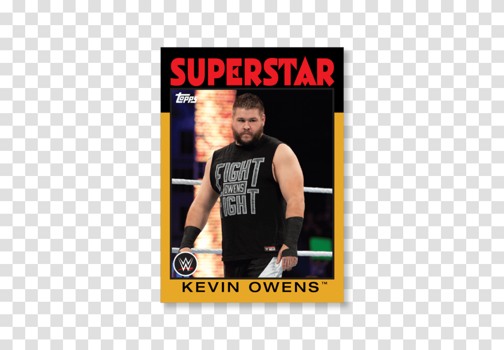 Kevin Owens Wwe Heritage Base Poster Gold Ed, Person, Man, Advertisement Transparent Png