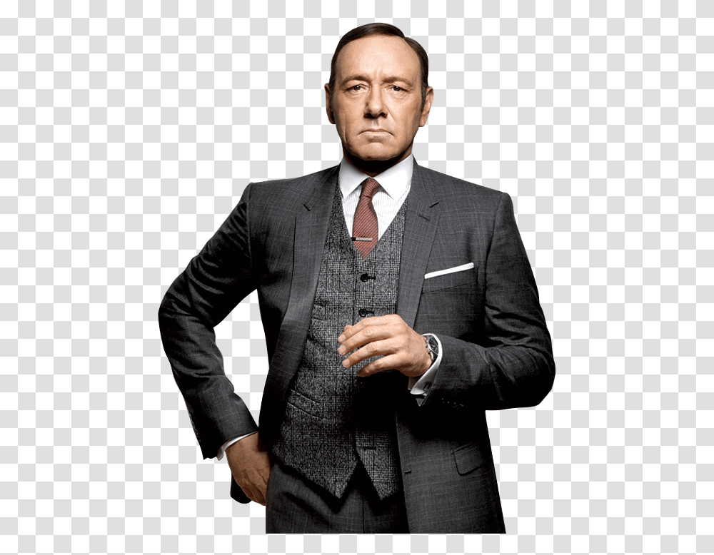 Kevin Space House Of Cards Kevin Spacey Magazine Cover, Apparel, Suit, Overcoat Transparent Png