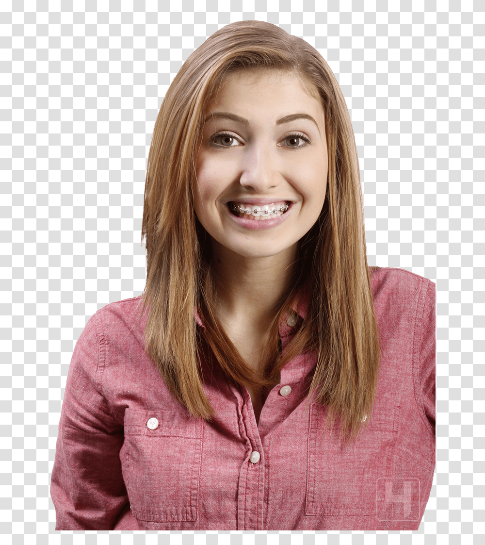 Key Benefits Of Self Ligating Braces Girl With Braces, Blonde, Woman, Kid, Teen Transparent Png