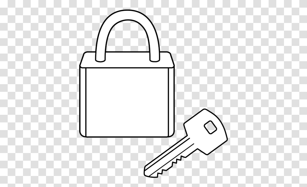 Key Black And White Heart Clipart 7 Line Art Lock Outline, Security Transparent Png