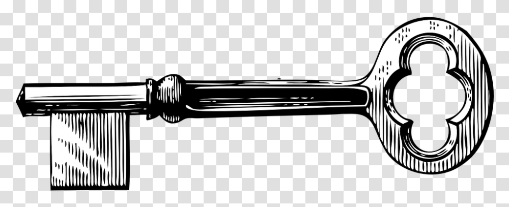 Key Black And White, Weapon, Weaponry, Sword, Blade Transparent Png