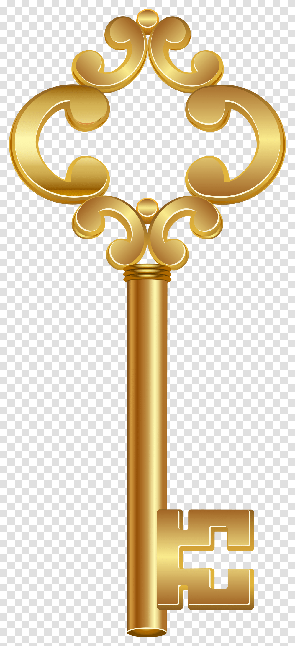 Key Clipart Gold Key Free Key Clipart, Cross, Emblem, Trophy Transparent Png