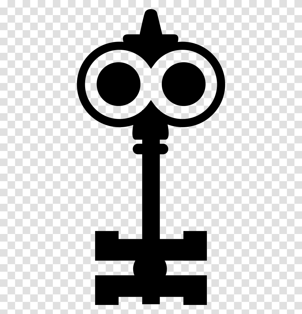 Key Design Like A Cartoons Character With Big Eyes Icon, Cross, Light, Emblem Transparent Png