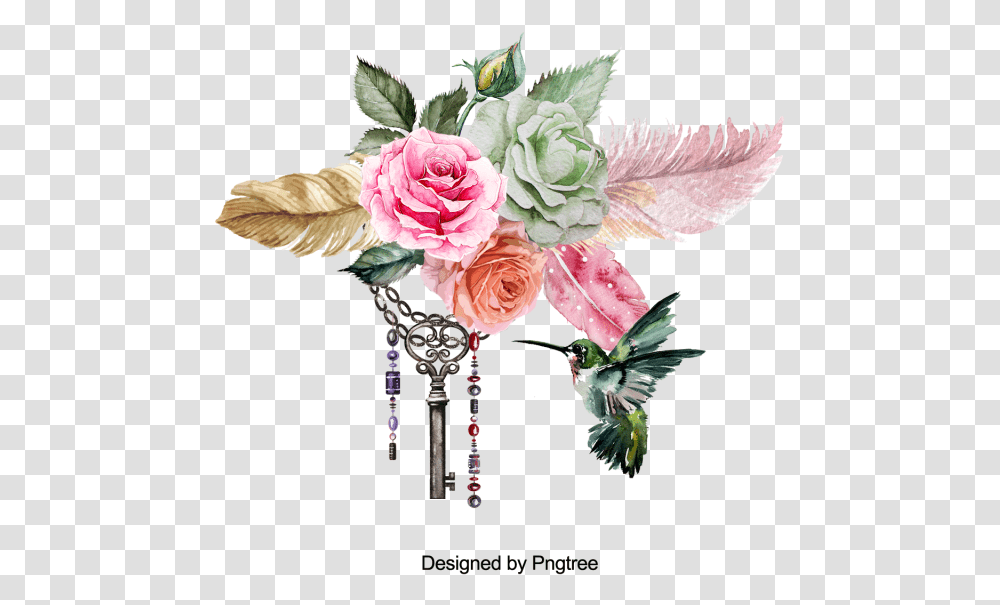 Key Floral Watercolor, Plant, Accessories, Accessory, Flower Transparent Png