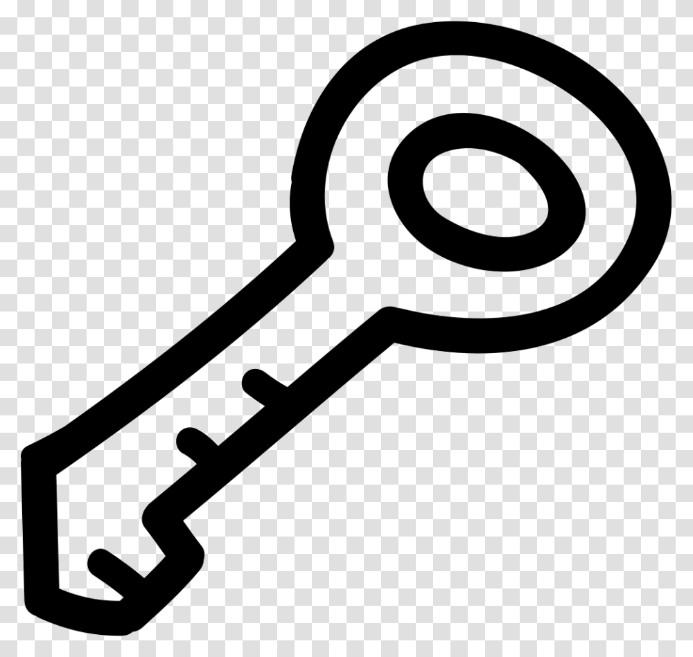 Key Hand Drawn Outline Icon, Hammer, Tool, Shovel, Silhouette Transparent Png