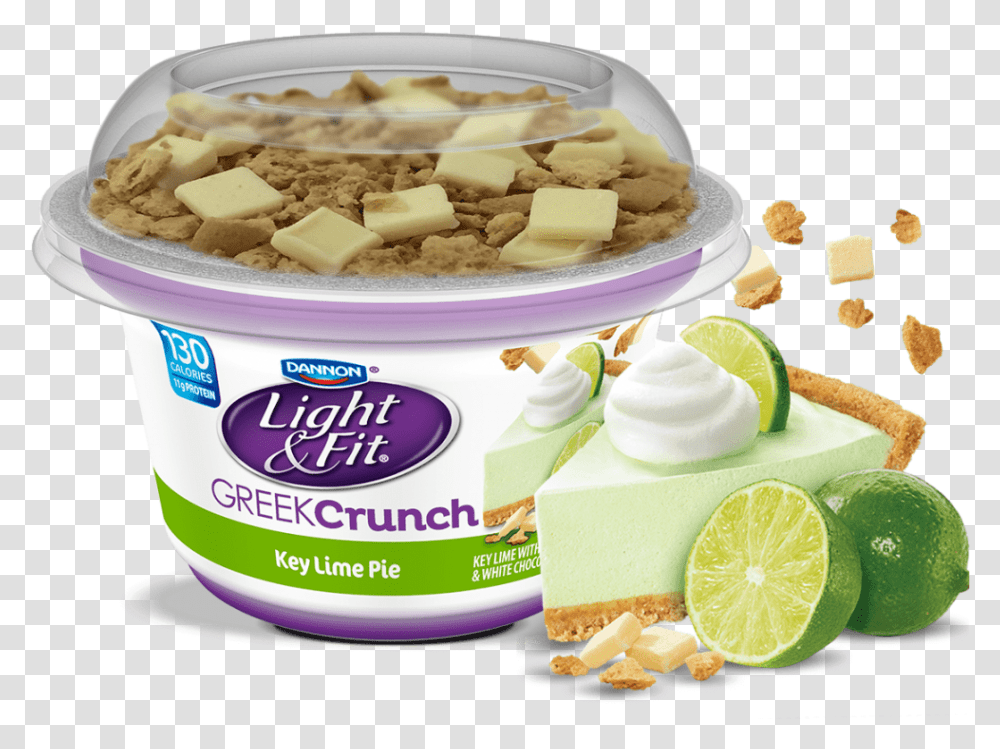 Key Lime Pie Clipart Light And Fit Key Lime Greek Yogurt, Food, Dessert, Plant, Fruit Transparent Png