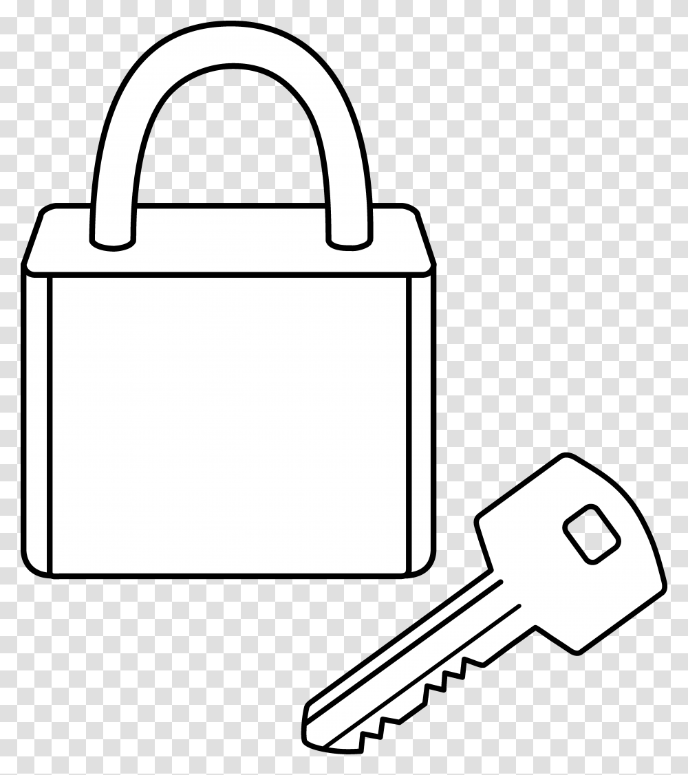 Key Outline Clipart Lock And Key, Sink Faucet, Bag, Hammer, Tool Transparent Png