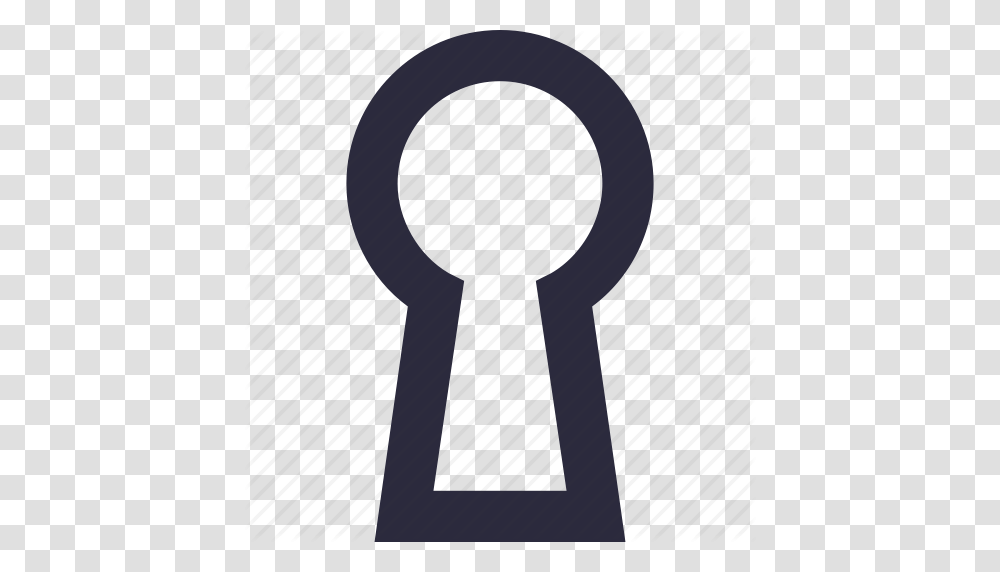 Key Slot Keyhole Lock Privacy Security Icon, Tool, Hand, Silhouette, Fence Transparent Png