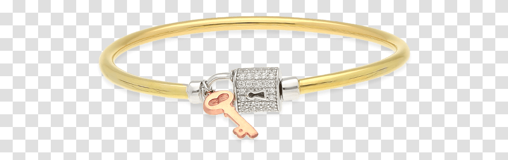 Key To My Heart Lock Bangle Tricolor Gold Bangle, Belt, Accessories, Accessory Transparent Png