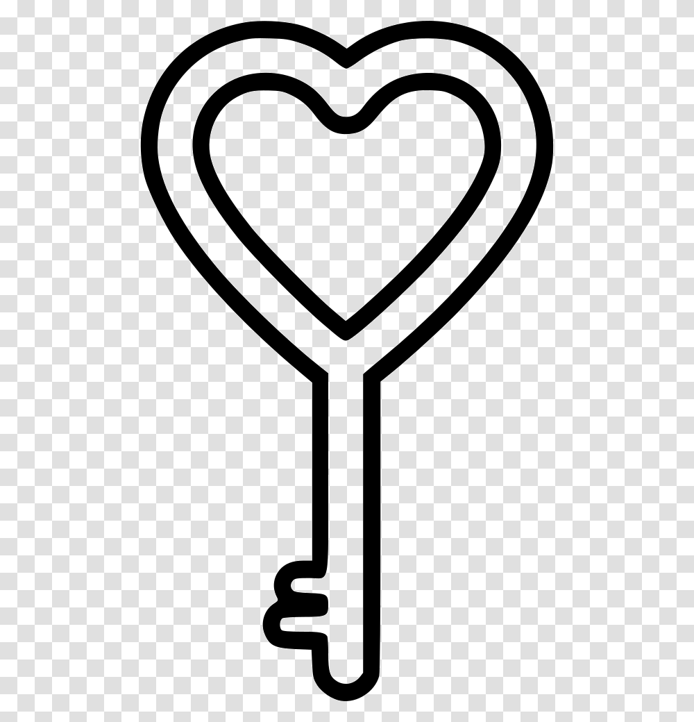 Key With Heart Clipart, Rug, Stencil, Slingshot Transparent Png