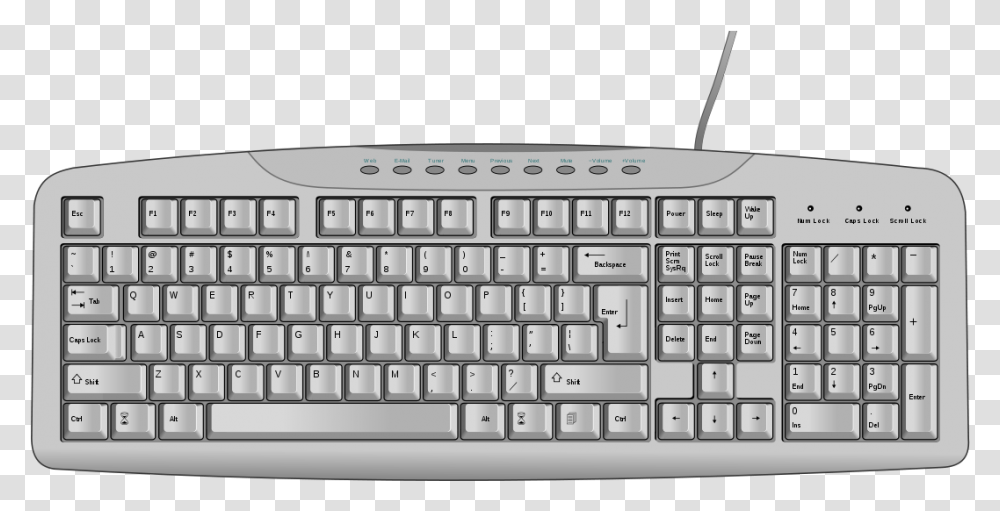 Keyboard Image Printable Color Computer Keyboard, Computer Hardware, Electronics Transparent Png