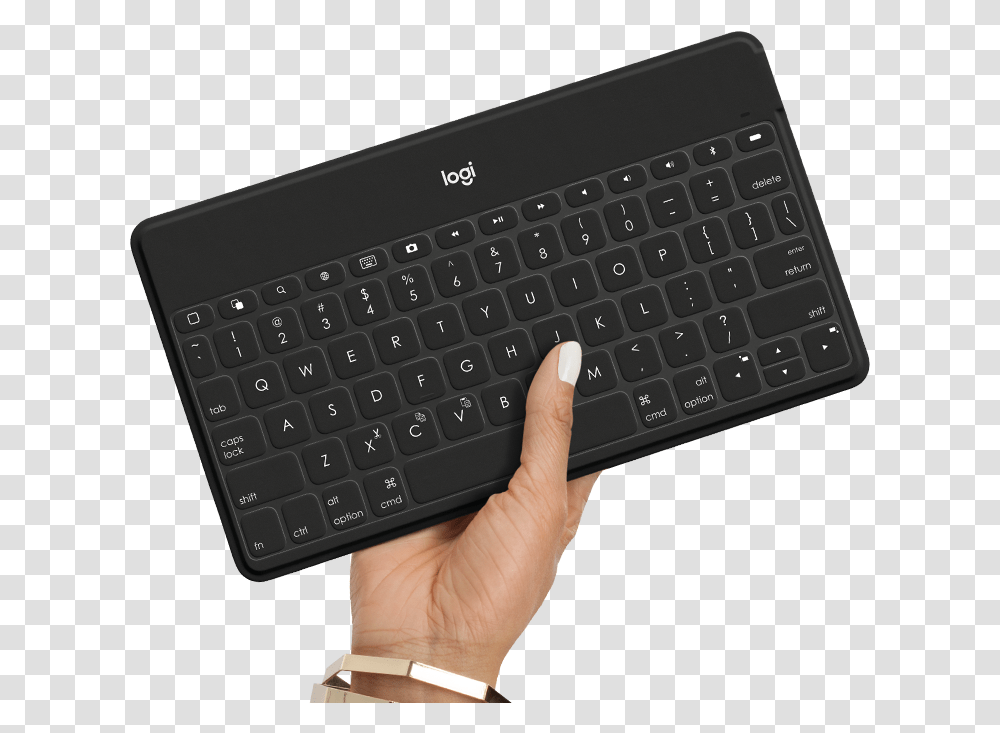 Keyboard Key Logi Keys To Go, Computer Keyboard, Computer Hardware, Electronics, Person Transparent Png