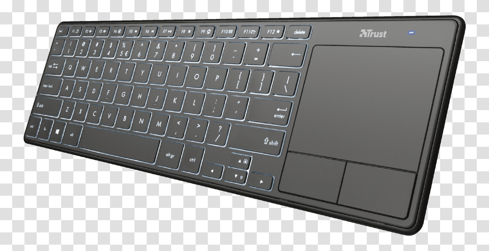 Keyboard Trust Theza Wireless Keyboard With Touchpad, Computer Keyboard, Computer Hardware, Electronics, Laptop Transparent Png