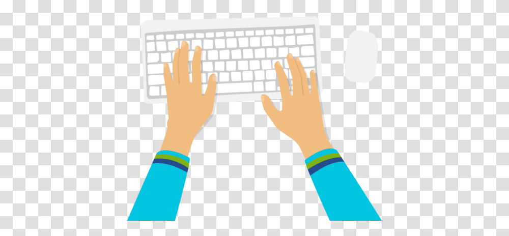 Keyboard With Hand, Computer, Electronics, Computer Hardware, Computer Keyboard Transparent Png