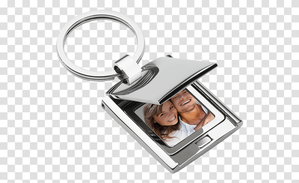 Keychain With Photo Frame For Gifting Keyholders, Person, Human, Sink Faucet, Electronics Transparent Png