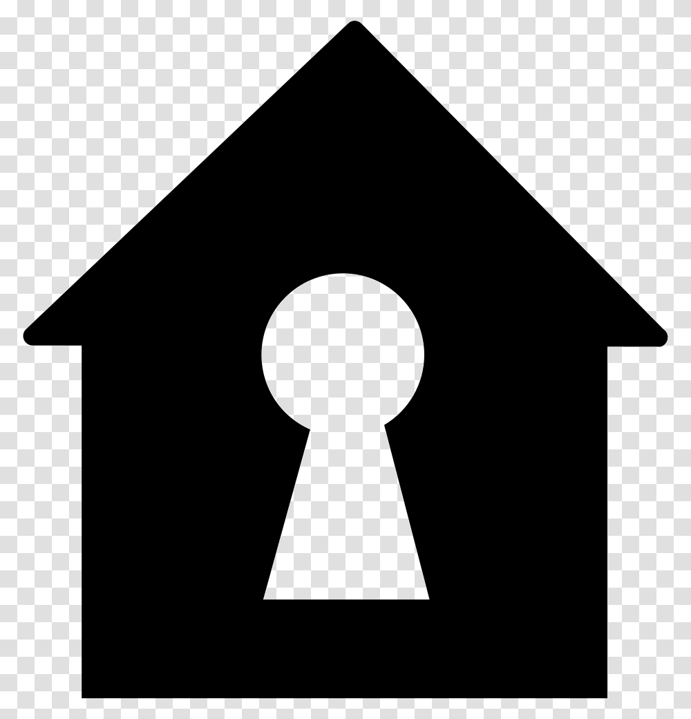 Keyhole In A Home Shape, Lamp, Silhouette Transparent Png