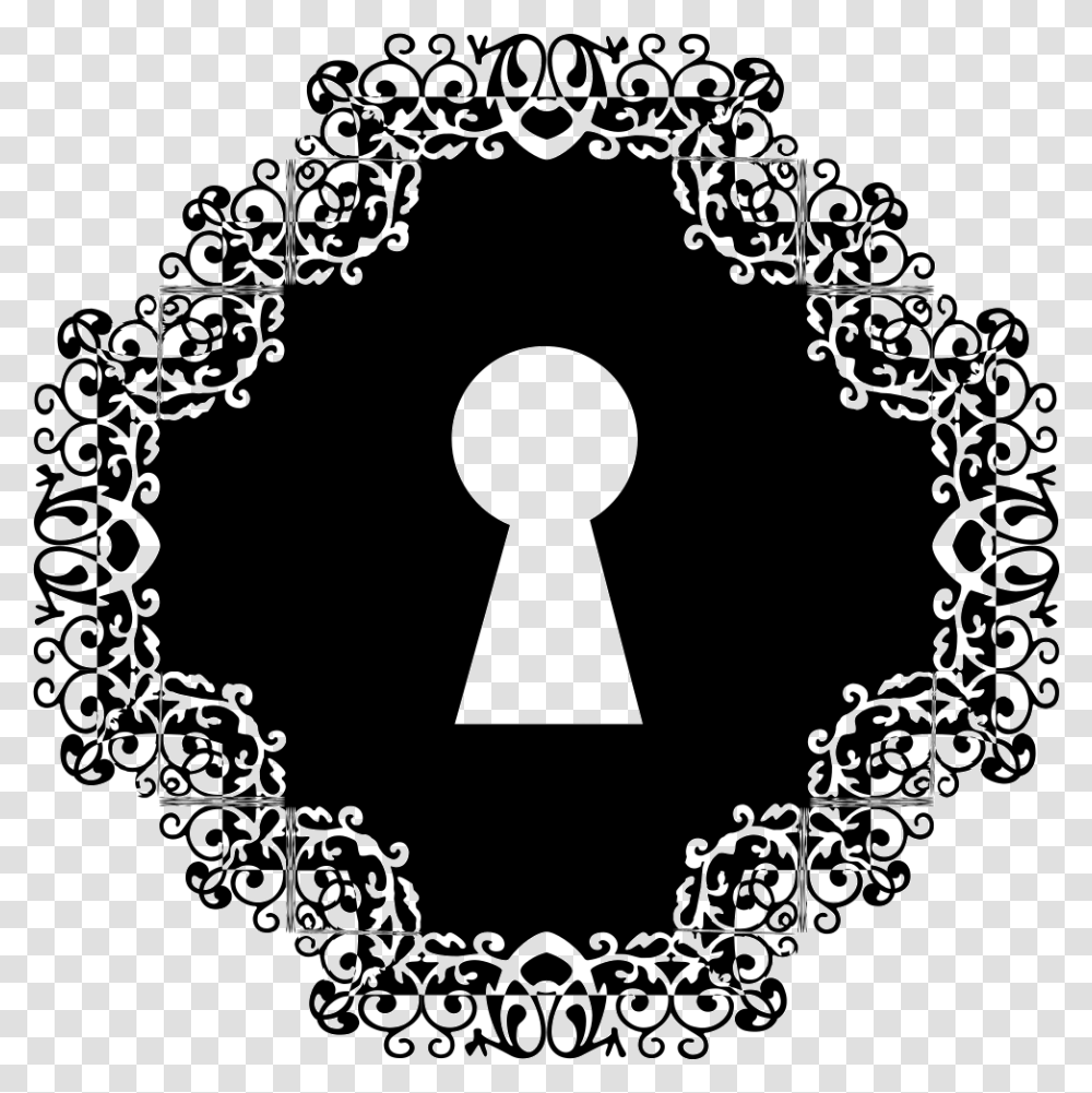 Keyhole In A Rhombus Shape Ojo En Rombo, Lock, Lace Transparent Png