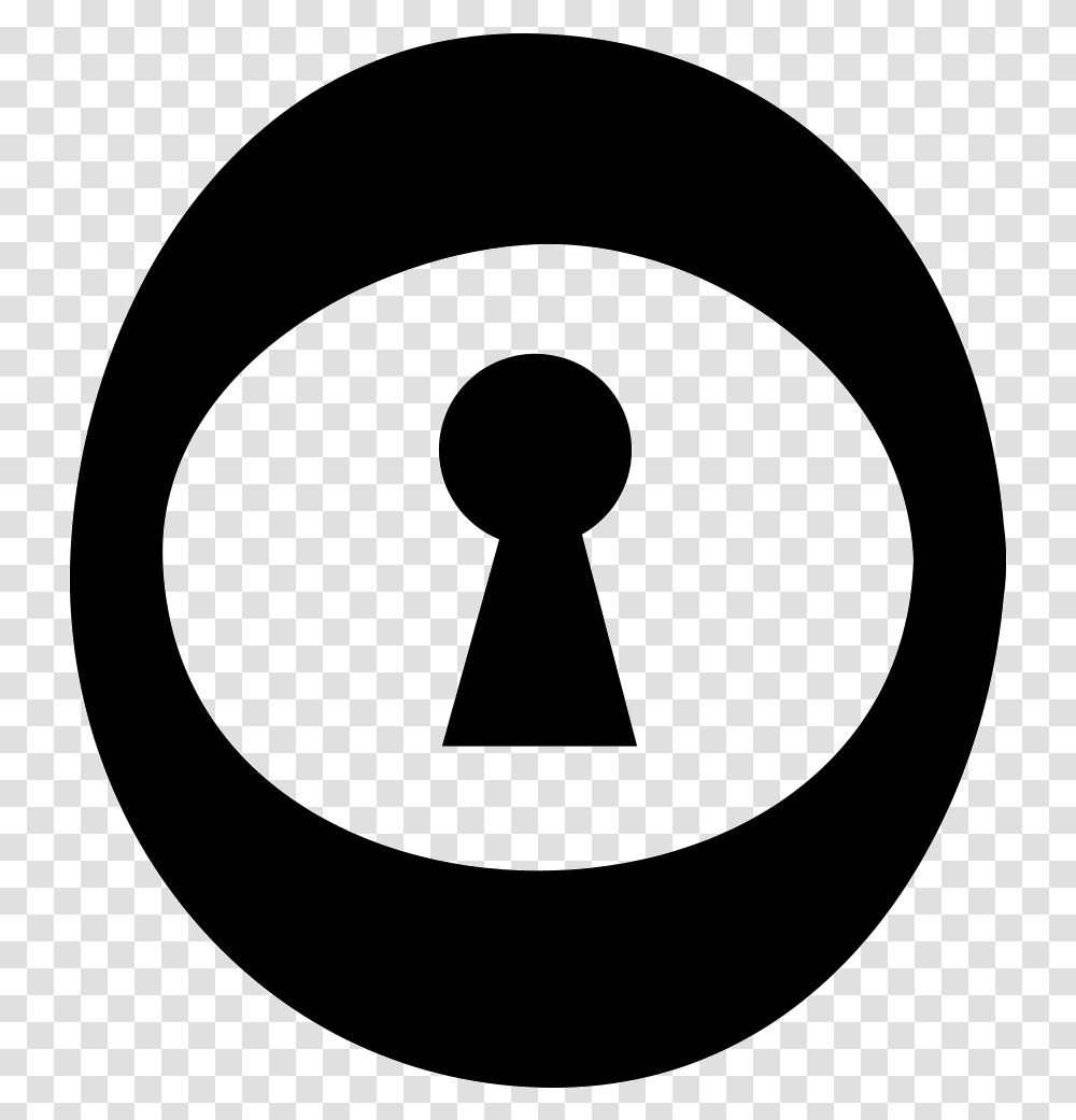 Keyhole In Oval Shapes Icon Free Download, Lock, Number Transparent Png