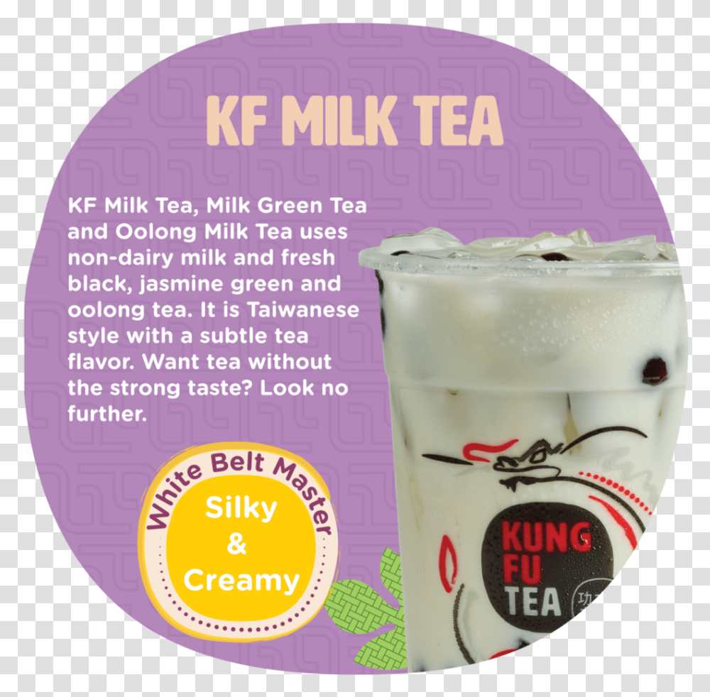 Kf Milk Tea Back Frapp Coffee, Yogurt, Dessert, Food, Cream Transparent Png